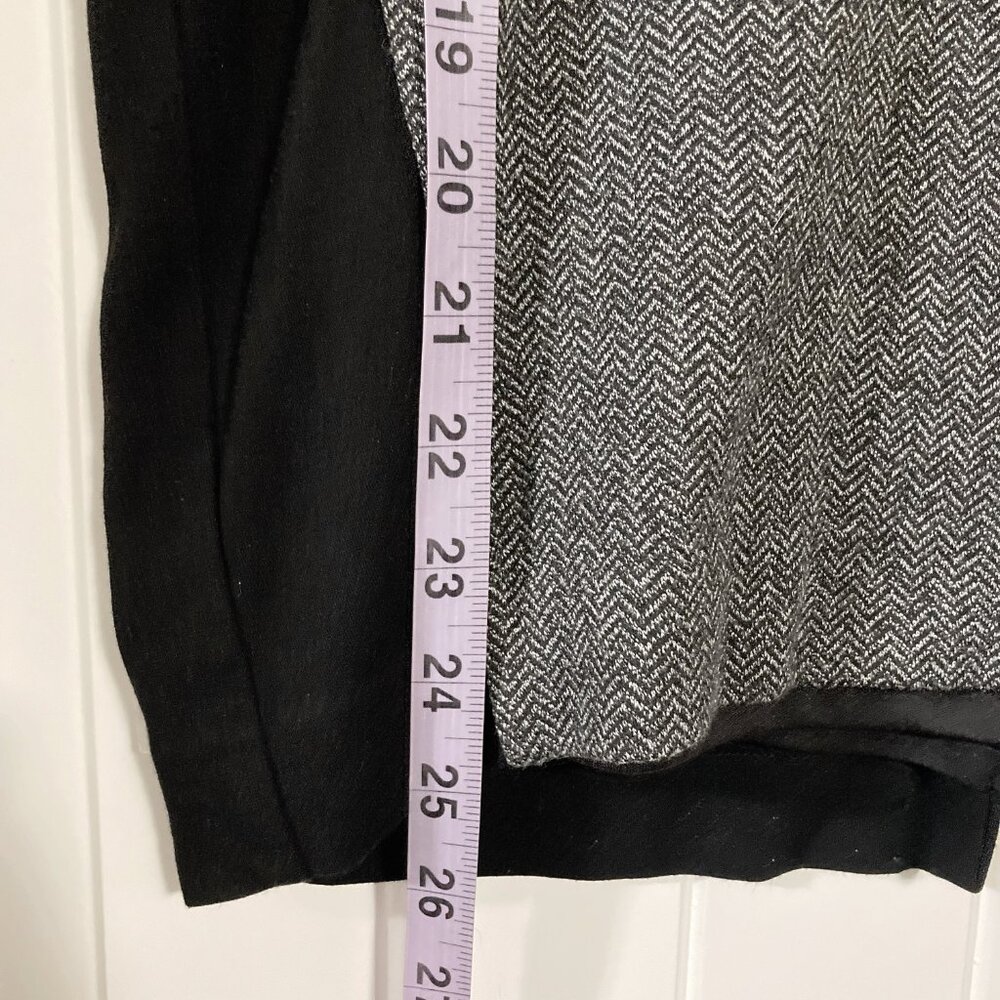RICKI's Black grey herringbone pencil skirt ~ MEDIUM lace detailing goth skirt - Picture 4 of 13